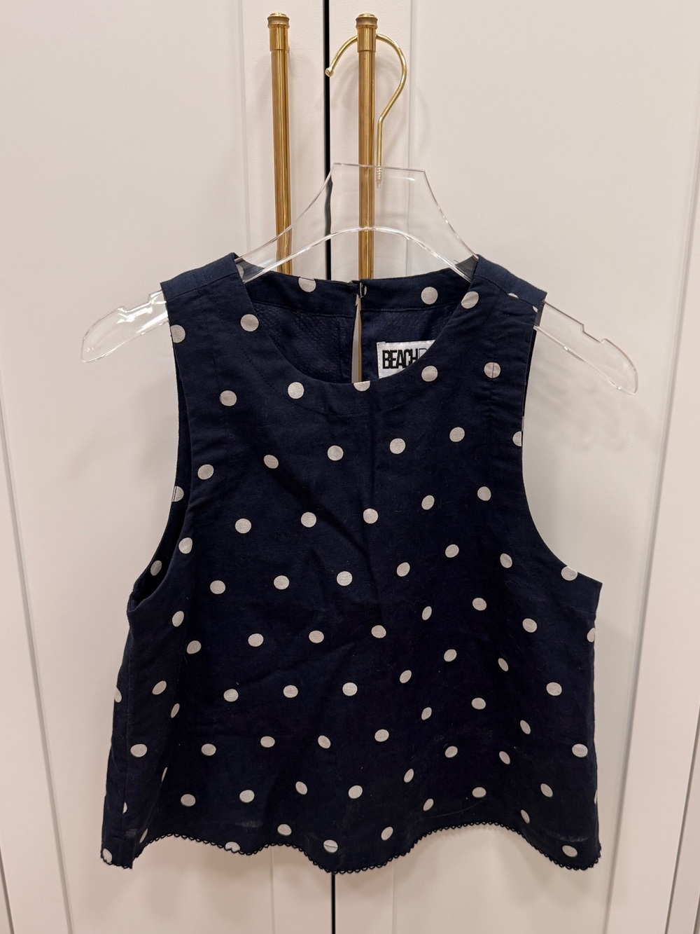 Beach Riot Dollie Sleeveless Cotton & Linen Cover-Up Top
